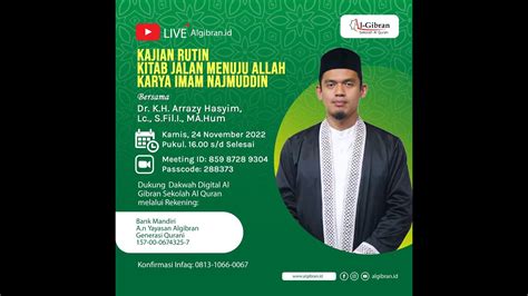 LIVE Kajian Kitab Jalan Menuju Allah Bersama Buya Arrazy BUYA