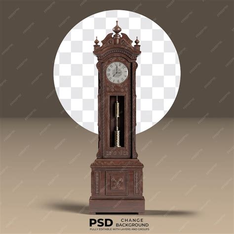 Premium PSD | Antique wooden chime clock