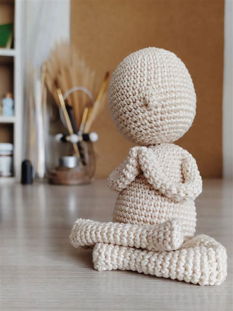 Crochet Buddha Pattern Amigurumi Toy Monk Crochet Doll Pattern Etsy