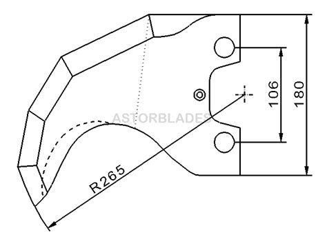 Cuchilla ASTOR Cutter Para K G 200l PBS246 R265 Mercafilo Cuchillos