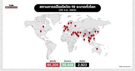 สรุปสถานการณ์โรคโควิด 19 ระบาดทั่วโลก 29 กพ 2563 The Standard