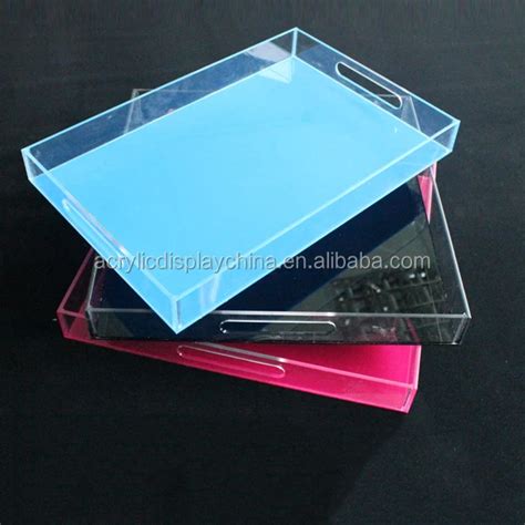 Custom Clear Acrylic Tray With Insert Perspex Insert Paper Tray Lucite