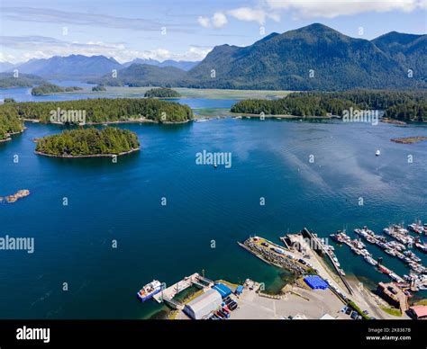 Aerial Photograph Of Tofino On A Beautiful Summer Morning Tofino