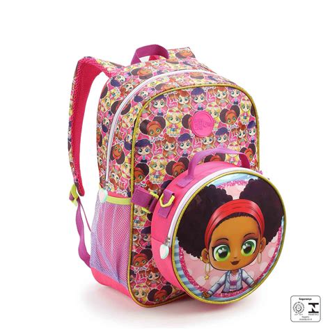 Mochila E Lancheira Hey Glitt Girls Rosa Seanite Mochilas Malas E