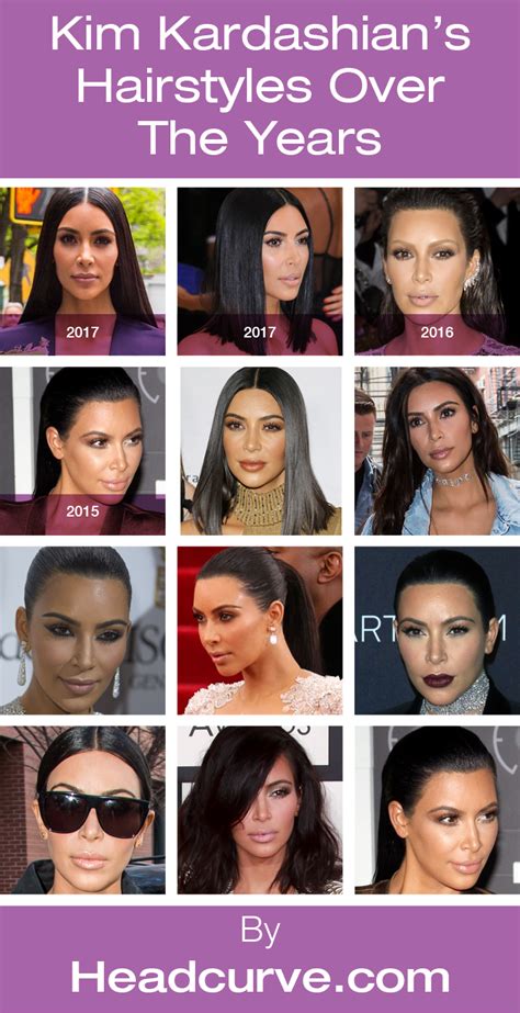 Kim Kardashians Hairstyles Over The Years Kardashian Hair Kim