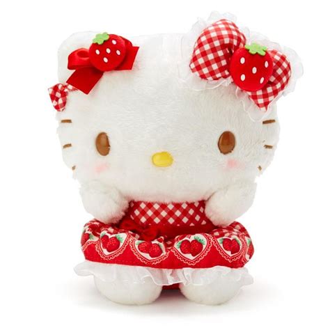 Jp Sanrio Strawberries Collection Plush Toy X Hello Kitty Hello