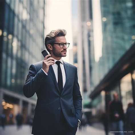 Premium Photo Portrait Of Successful Businessman Wearing Suit