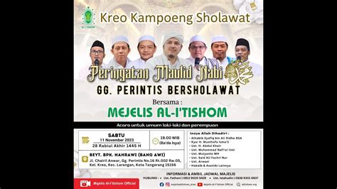 Live Peringatan Maulid Nabi Muhammad Gg Perintis Bersholawat