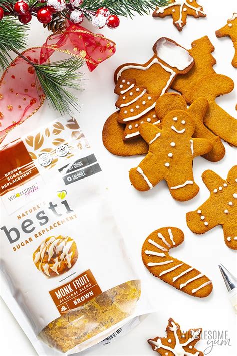 Sugar Free Keto Gingerbread Cookies Recipe Wholesome Yum