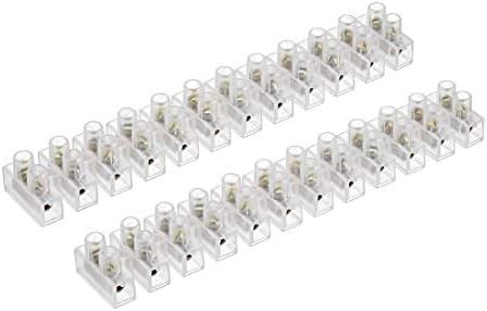 REVALS 12 Ways PVC Terminal Connector Strip Screw Terminal Blocks Dual