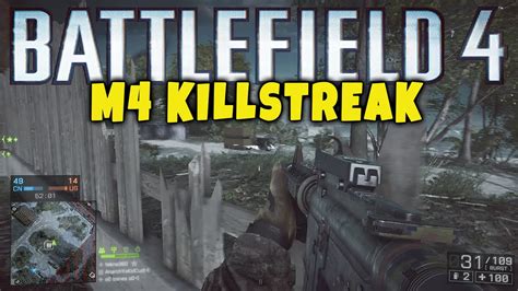 Battlefield 4 M4 Carbine 30 Killstreak BF4 Multiplayer Gameplay