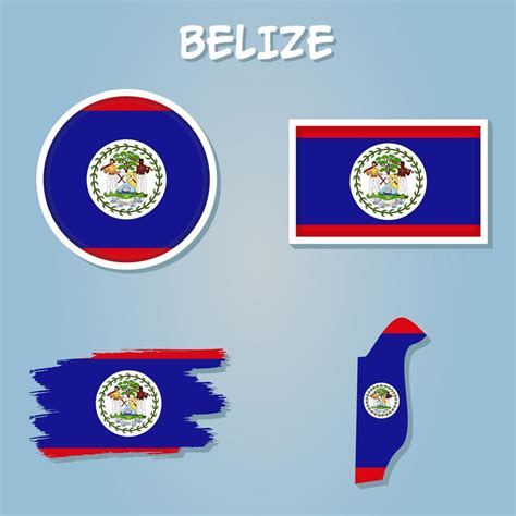 Belize flag collection, vector icon set. 21953497 Vector Art at Vecteezy