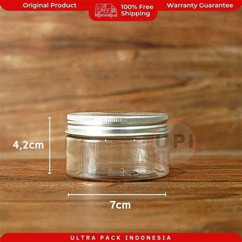 Jual Kemasan Botol Tutup Ulir Food Grade TOPLES JAR PET 100GRAM CLEAR