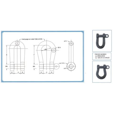 Manille De Manutention Deblock Pour Levage Ou Arrimage Haute Qualit