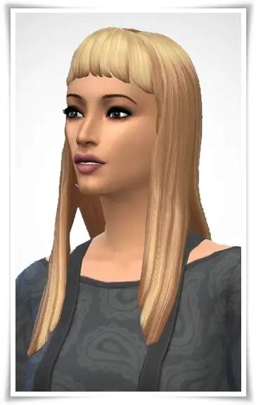 Birksches Sims Blog Straight Hair Short Bangs Sims Hairs