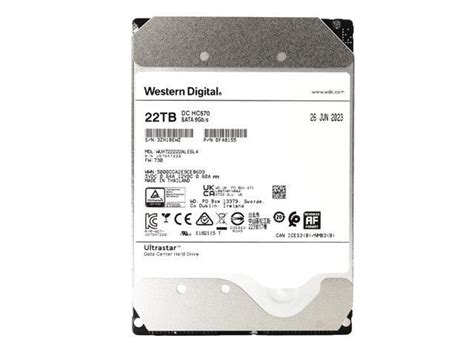 WD WUH722222ALE6L4 Ultrastar DC HC570 0F48155 22TB 512MB Cache 7200RPM