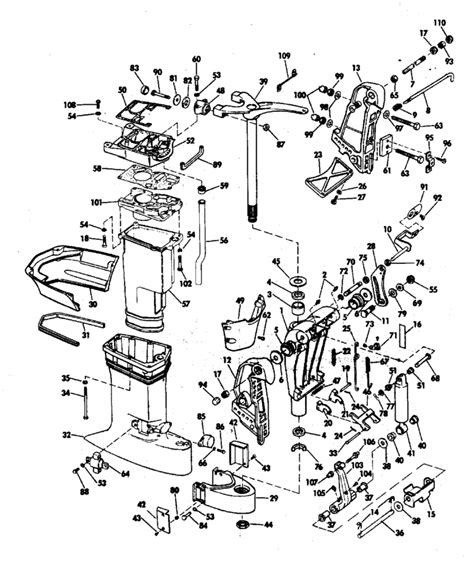 Evinrude Outboard Parts Diagram Trim Tilt Evinrude Power Par