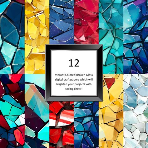 Shattered Brilliance Digital Broken Glass Papers Explore A