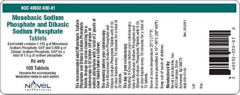 Monobasic Sodium Phosphate And Dibasic Sodium Phosphate Tablets Fda