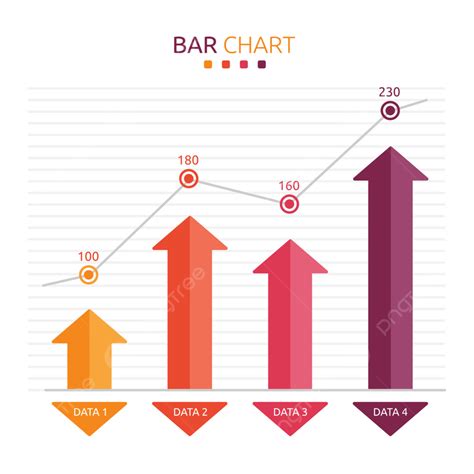 Gambar Panah Bar Grafik Grafik Infografis Data Statistik Modern Turun