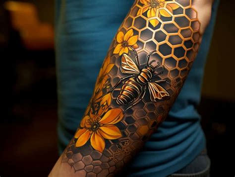 Honeycomb Tattoos Designs Ideas For Men And Women