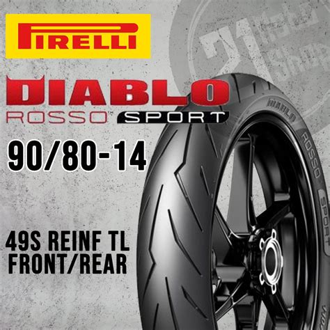 Jual Pirelli Diablo Rosso Sport 9080 14 Tubeless Depan Belakang