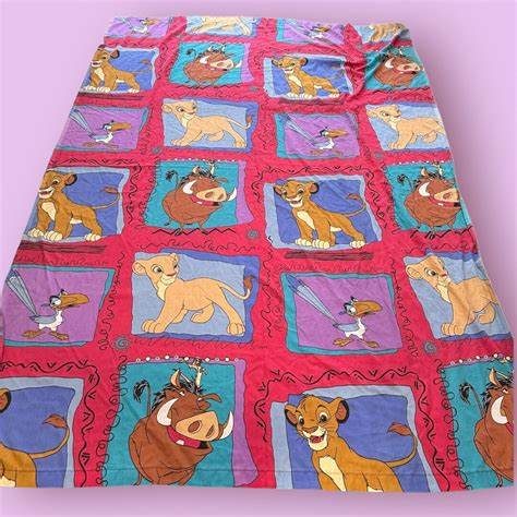 1990s Disneys The Lion King Twin Top Sheet Only Fabric Etsy