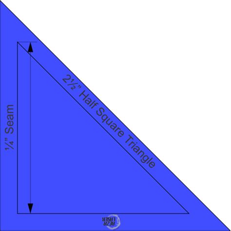 Triangle Half Square 2 12 Inch Acrylic Template Solid With 14