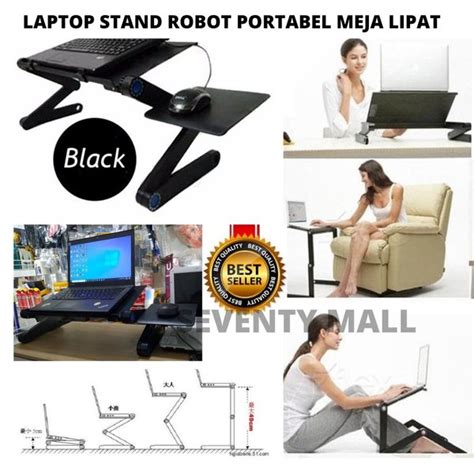 Jual Laptop Tablet Stand Dudukan Meja Model Lipat Robot Portabel 111 Di