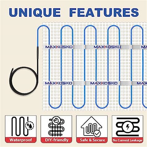Maxkosko Kit De Tapis De Sol Chauffant Lectrique Syst Me De Chauffage