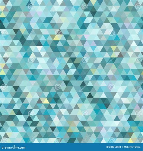 Fundo Azul Abstrato Vetor Mosaico Triangular Eps 10 Ilustração do