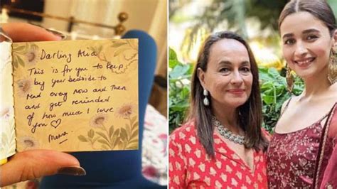 Alia Bhatt Shares Her Mother Soni Razdans Handwritten Note For Her