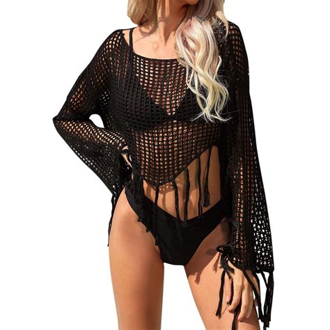 Daznico Swimsuit Coverup For Women Womens Summer Knitwear Hollowed Out