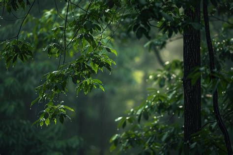 Canopy of Green Leaves in Oak Hickory Forest. Nature Background