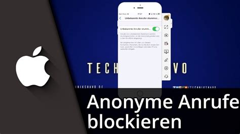 Anonym Anrufe Blockieren Am IPhone Tutorial YouTube