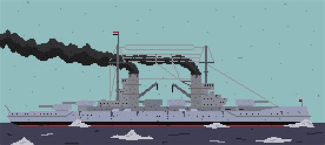 Pixilart - SMS Kaiser - WW1 Dreadnought battleship by AussieWirraway