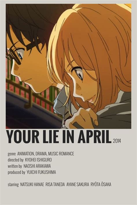 Your Lie In April Minimalist Poster Anime Film Anime Manga Anime Anime Titles Anime