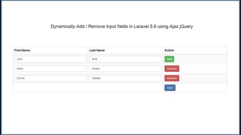 Laravel 5 8 Dynamically Add Or Remove Input Fields Using JQuery Ajax