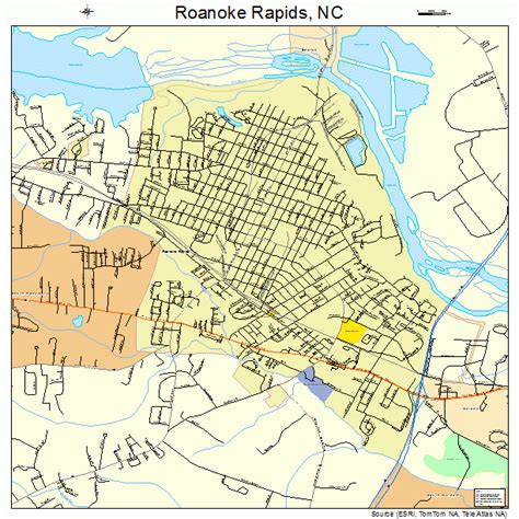 Roanoke Rapids North Carolina Street Map 3756900