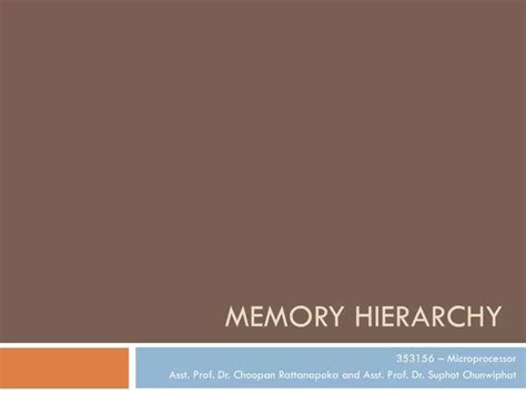 Ppt Memory Hierarchy Powerpoint Presentation Free Download Id2857969