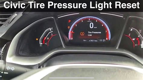 2019 Honda Civic Tire Pressure Low Reset How To Tire Pressure Light