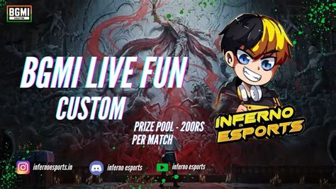 Bgmi Live Fun Coustom Rooms Inferno Esports Bgmi Youtube