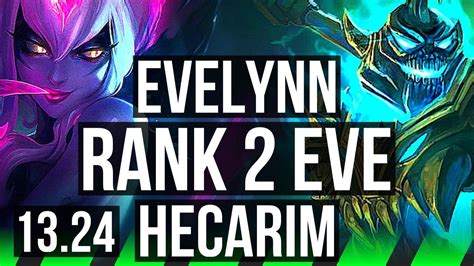 EVELYNN Vs HECARIM JNG Rank 2 Eve 8 1 8 2800 Games 1 5M Mastery