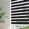 Amazon Joydeco Black Sheer Zebra Cordless Blinds For Windows