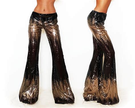 Black And Gold Sequin Bell Bottom Pants Black And Gold Seq… Flickr