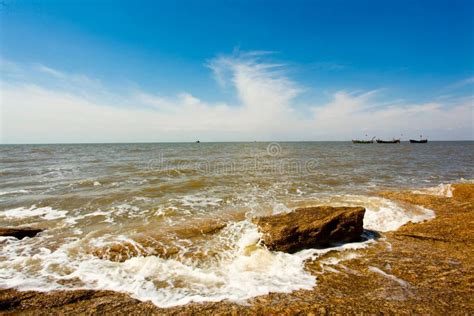 China Sea, China Liaoning, Fishing Village, Stock Photo - Image of ...