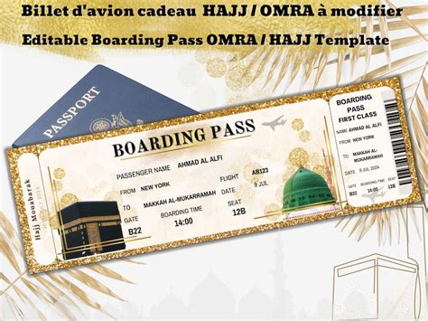 Hajj Plane Ticket Umrah Plane Ticket Hajj Gift Muslim Gift Mecca