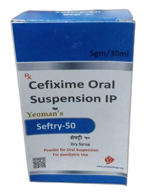 Cefixime Oral Suspension IP For Hospital Packaging Size 30 Ml At Rs