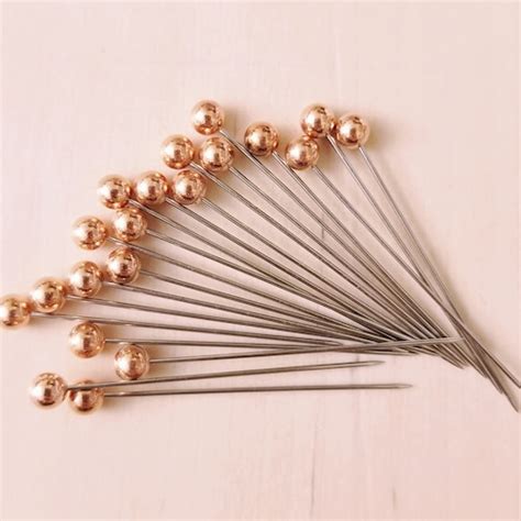 20 Rose Gold Sewing Pins Sewing Notions T For Etsy