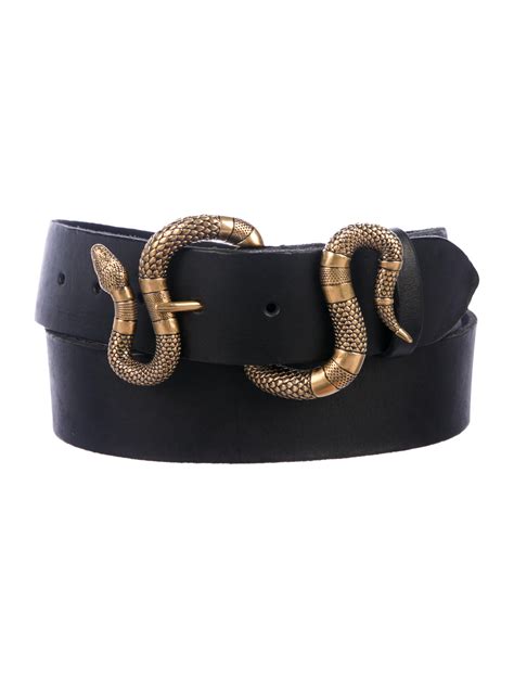 Gucci Leather Snake Belt - Accessories - GUC288345 | The RealReal